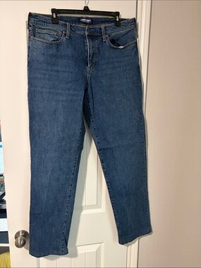 Lands' End Men's Square Rigger Jeans in Medium Blue